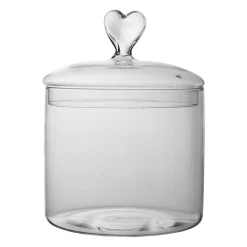 Bocal en verre coeur papille