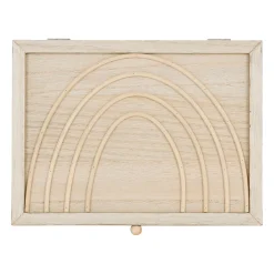 Boite avec couvercle en rotin naturel - blue sand