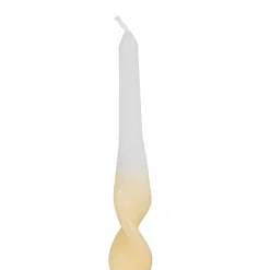 Boite de 3 bougies chandelle jaune 50g - Torsade