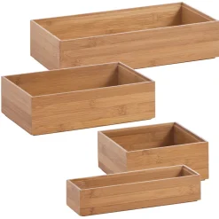 Boite de rangement en bambou 23x7.5xh5cm