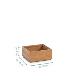 Boite de rangement en bambou 15x15xh7cm