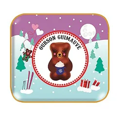 Boite en métal violet 3 oursons guimauve