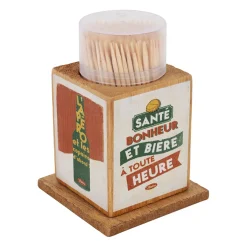 Boite pics apéro en bambou et pin - Copains d'Abord