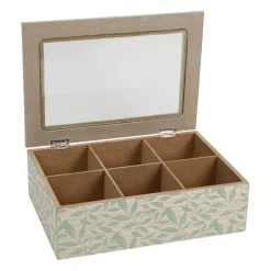 Boite the 6 compartiments retro summer en sauge