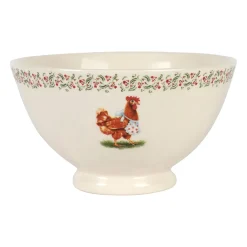 Bol coq collectionneur en faïence multicolore 75cl - Collection