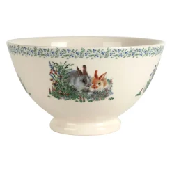 Bol en faïence lapin blanc 75cl - Collection