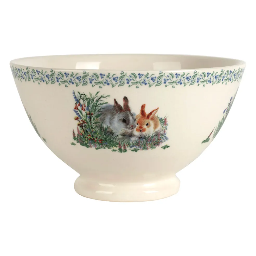 Bol en faïence lapin blanc 75cl - Collection