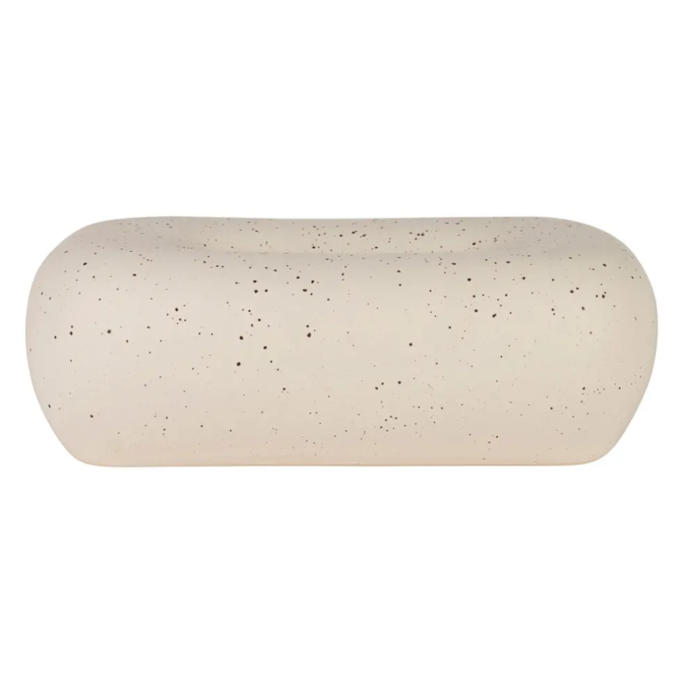 Boîte à mouchoir en grès blanc moucheté - Klosen