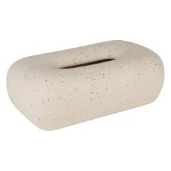 Boîte à mouchoir en grès blanc moucheté - Klosen