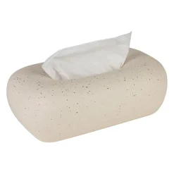 Boîte à mouchoir en grès blanc moucheté - Klosen