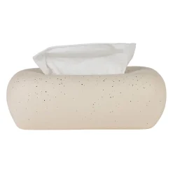 Boîte à mouchoir en grès blanc moucheté - Klosen