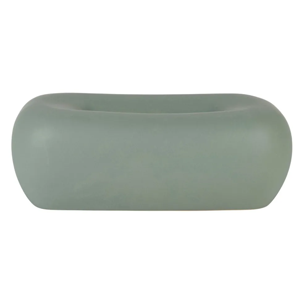 Boîte à mouchoir en grès sauge - Klosen