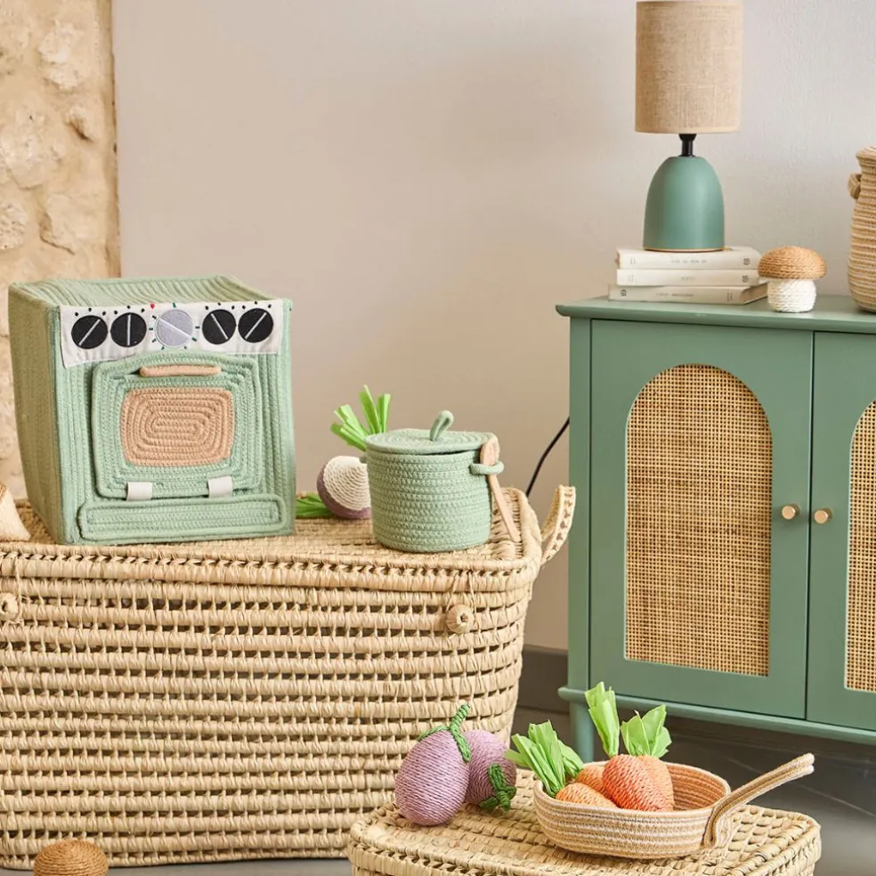 Boîte rangement four en coton vert d'eau - Sweetdream