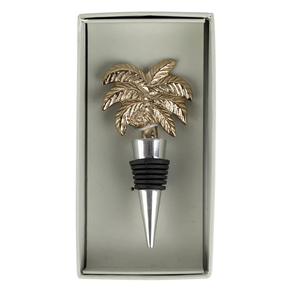 Bouchon bouteille palmier doré - Tropic Étoile