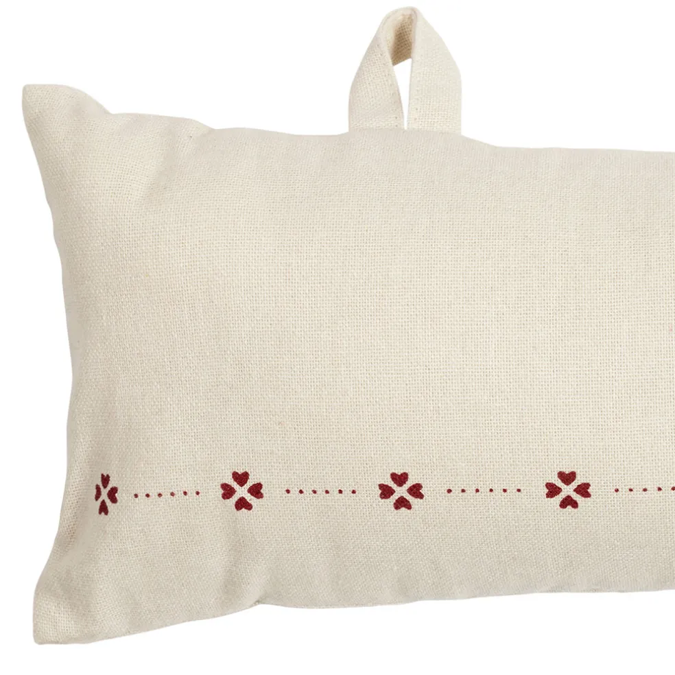 Boudin de porte en coton rouge - P'tits Cœurs