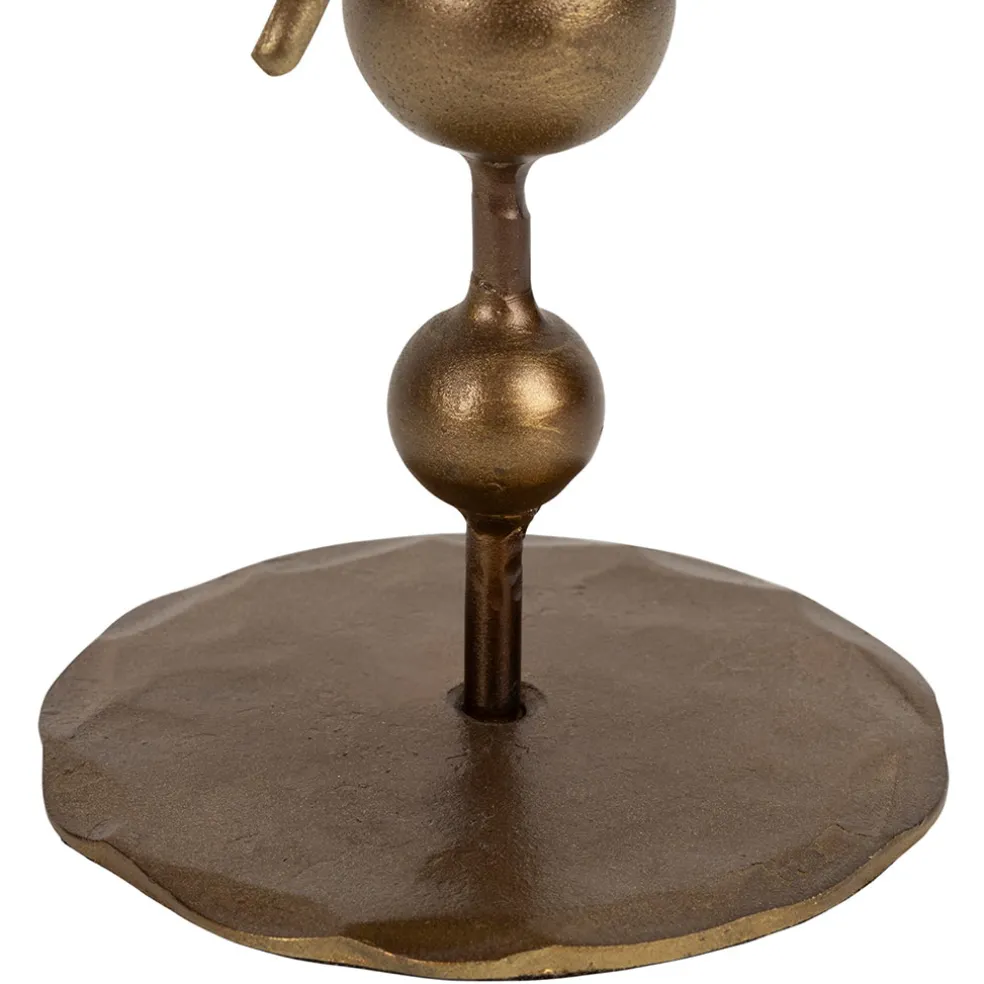 Bougeoir en fer mordoré h23cm - Soleil