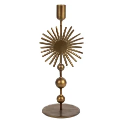 Bougeoir en fer mordoré h30cm - Soleil