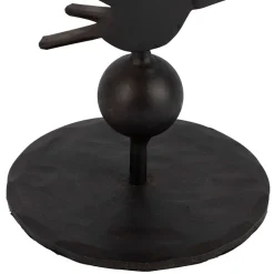 Bougeoir en fer noir h15cm - Heolio
