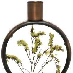 Bougeoir en fer (x2) fleurs séchées