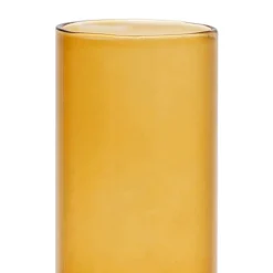 Bougeoir en verre ambre d10xh8cm - Funny