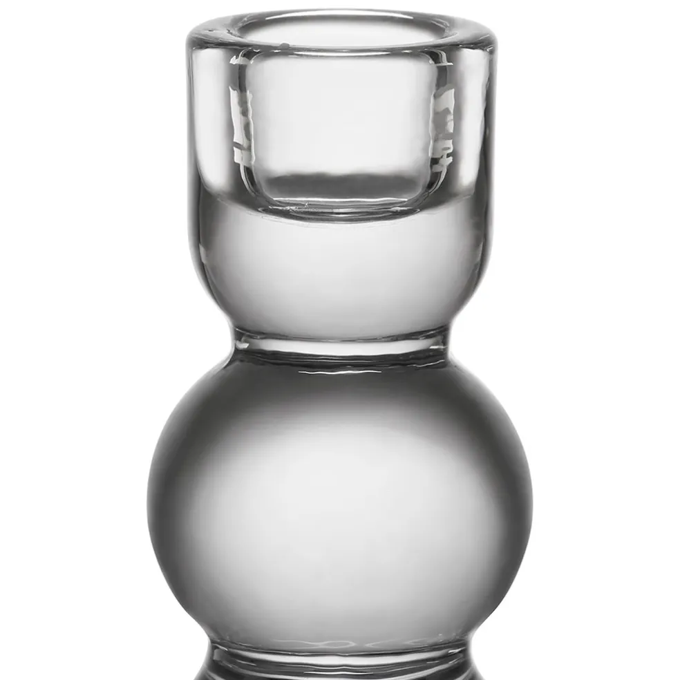 Bougeoir en verre h10cm - Alphe