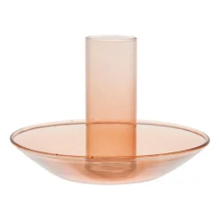 Bougeoir en verre terracotta d10xh8cm - Funny