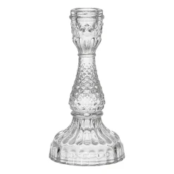 Bougeoir en verre transparent h17cm - Ceresse