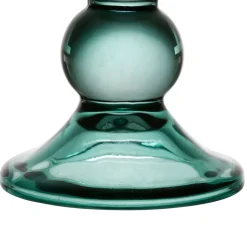 Bougeoir en verre vert d'eau h10cm - Alphe