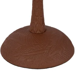 Bougeoir palmier en aluminium terracotta h19cm - Tropic Etoil