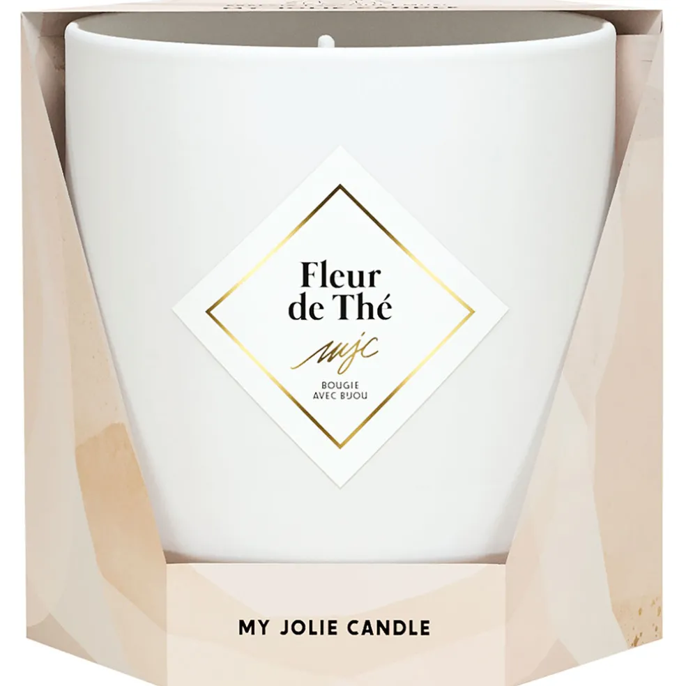 Bougie Bijou Bracelet Or bille noire Fleur de thé 45h