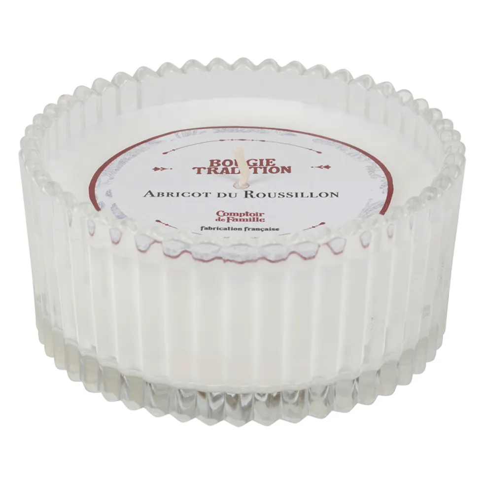 Bougie en verre senteur abricot 180g
