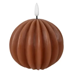Bougie led boule terracotta h12cm
