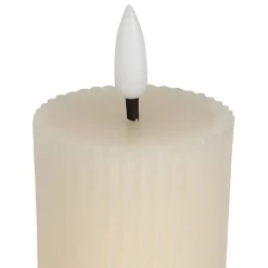 Bougie led pilier ivoire h21cm
