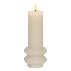 Bougie led pilier ivoire h21cm