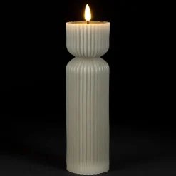 Bougie led pilier sauge h24.5cm