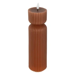 Bougie led pilier terracotta h24.5cm