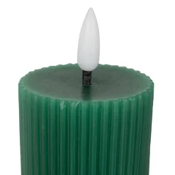 Bougie led pilier vert sapin h21cm