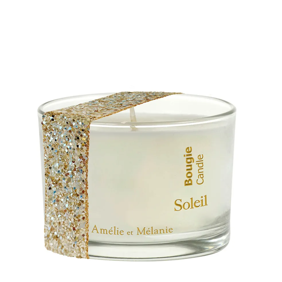 Bougie parfumée badiane, fleurs blanches, vétivier 35h - Soleil