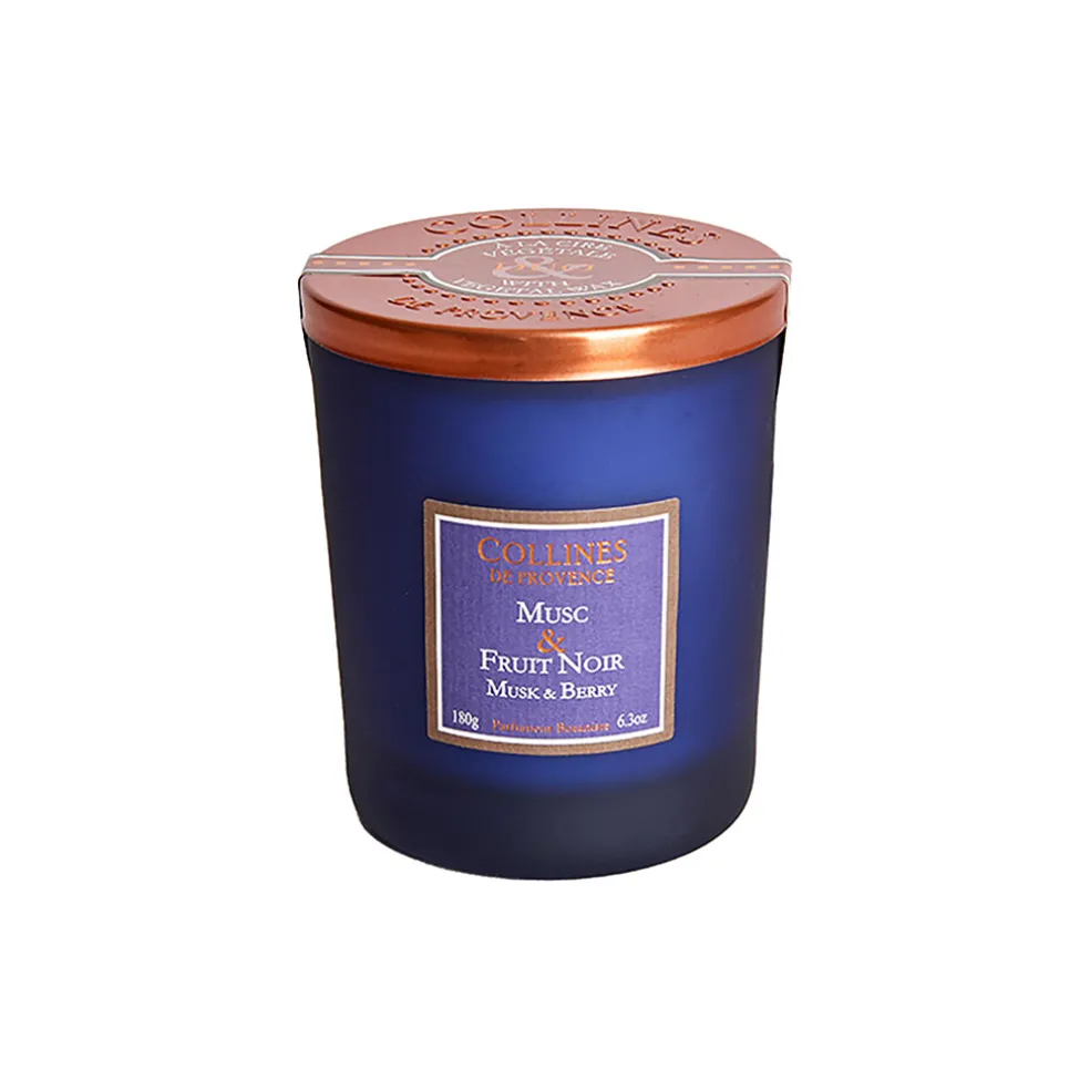 Bougie parfumée Musc et Fruit Noir 40h