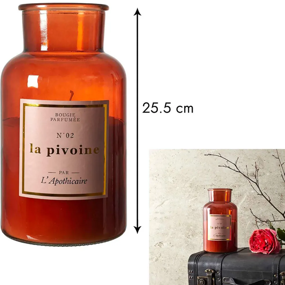 Bougie parfumée pivoine 110h - Apothicaire