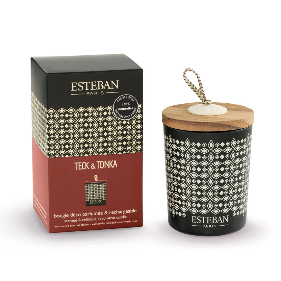 Bougie parfumée teck et tonka 35h