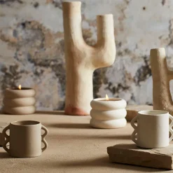 Bougie senteur citrus grès blanc cassé