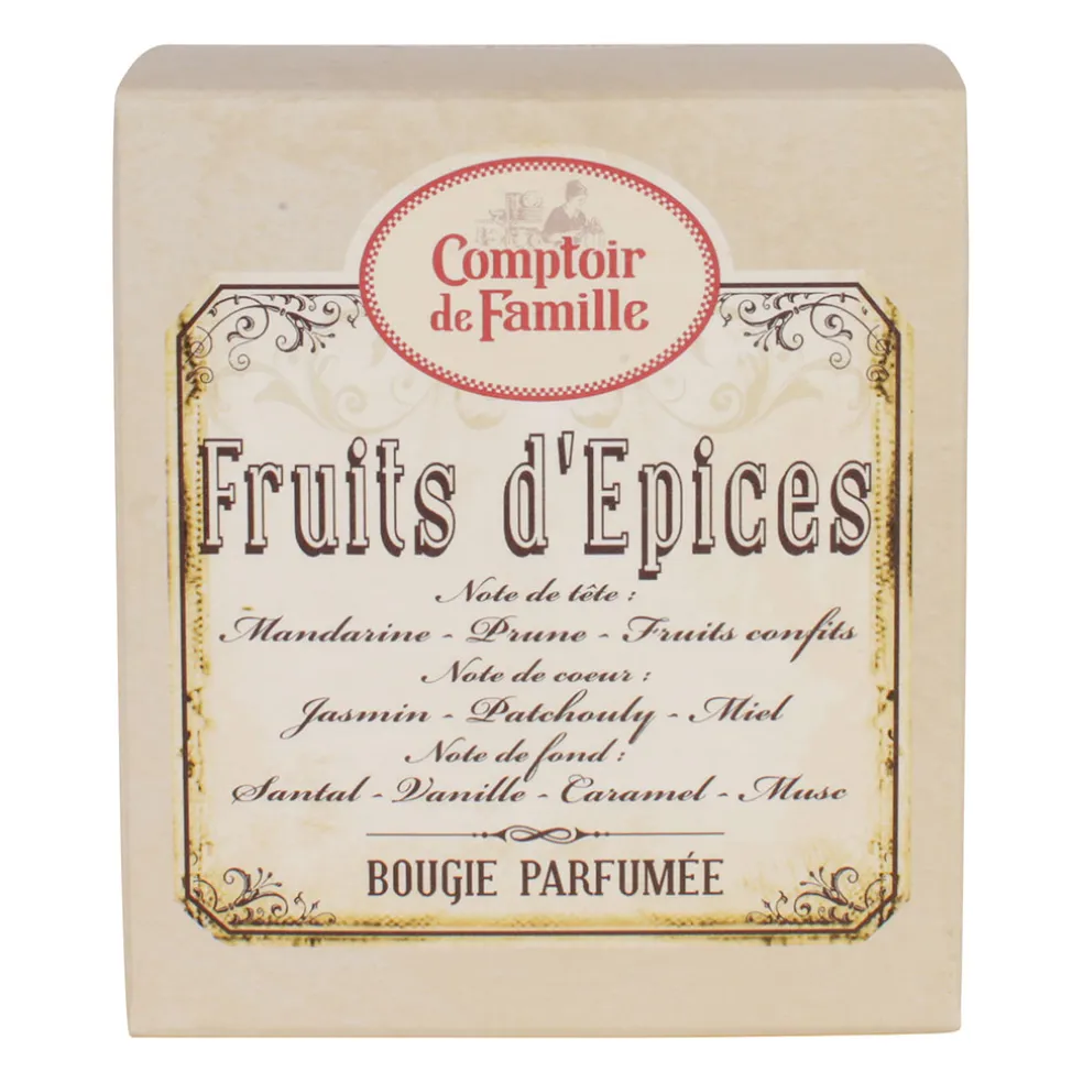 Bougie senteur fruits d'épices