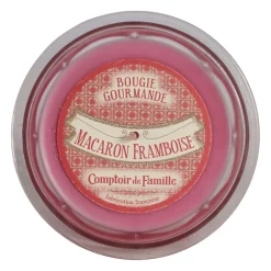 Bougie senteur macaron framboise