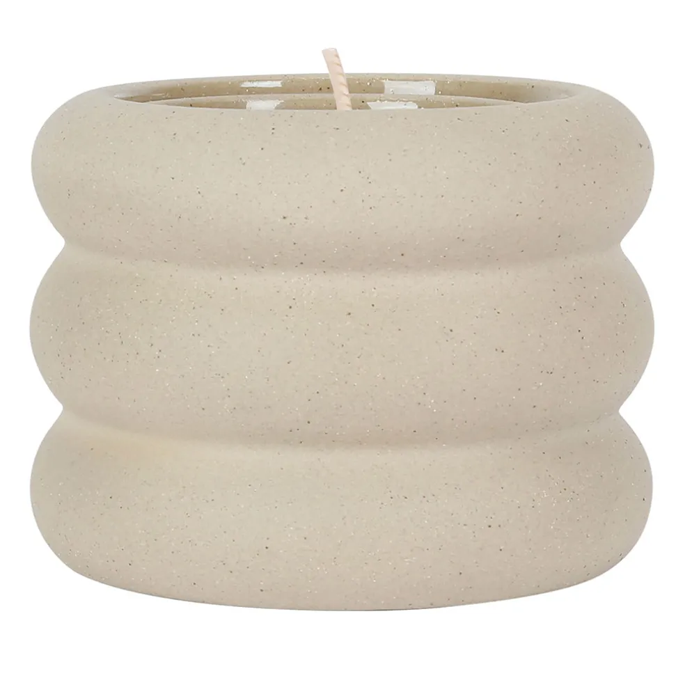 Bougie senteur sunset en grès beige