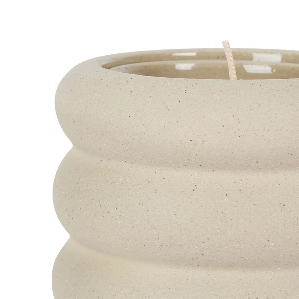 Bougie senteur sunset en grès beige