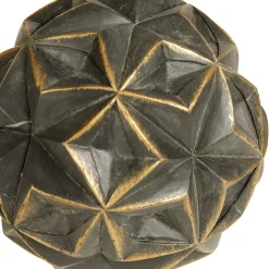 Boules déco x6 fernoir Patiné en Polyrésine