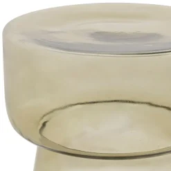 Bout de canapé vert d'eau en verre - ilena