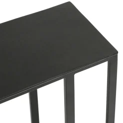 Bout de canape en aluminium et fer noir - Felia