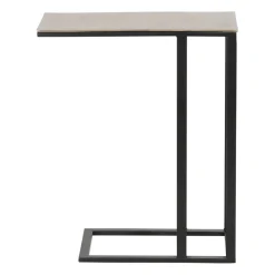 Bout de canape en aluminium et fer doré et noir - Felia